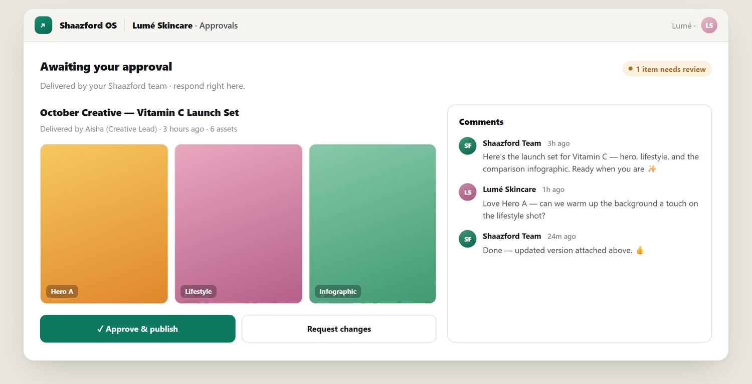 Review and approve in one click